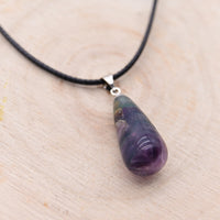 Pendentif Larme Fluorite "Concentration"