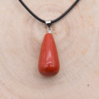 Pendentif Larme Jaspe Rouge "Vitalité"