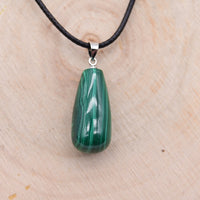 Pendentif Larme Malachite "Transformation"