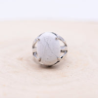 Bague Howlite "Patience"