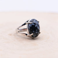 Bague Obsidienne Mouchetée "Clarté et Protection"