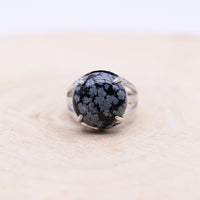 Bague Obsidienne Mouchetée "Clarté et Protection"