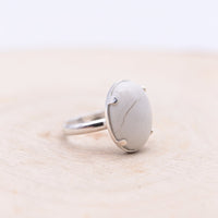 Bague Howlite "Patience" Argent 925