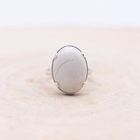 Bague Howlite "Patience" Argent 925