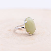 Bague Jade de Chine "Chance" Argent 925