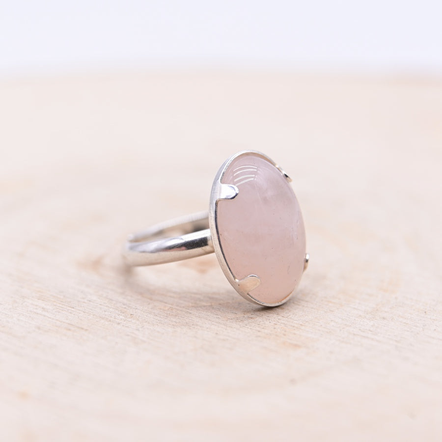 Bague Quartz Rose "Amour" Argent 925