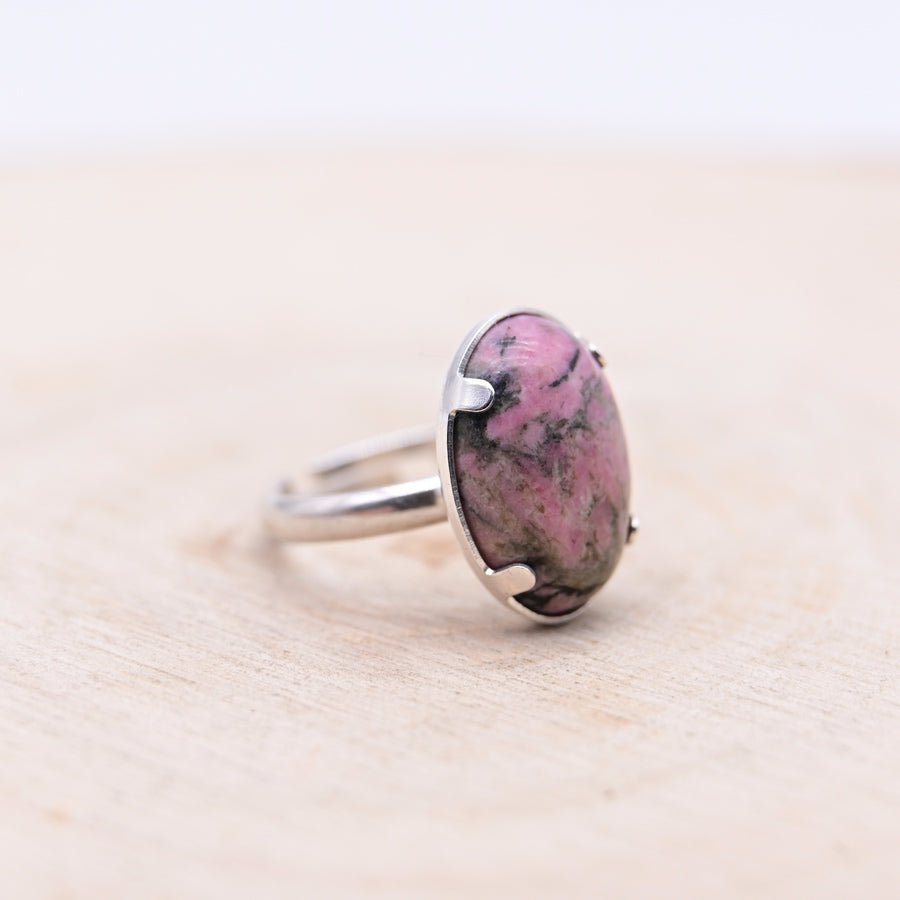 Bague Rhodonite "Soutien Emotionnel" Argent 925