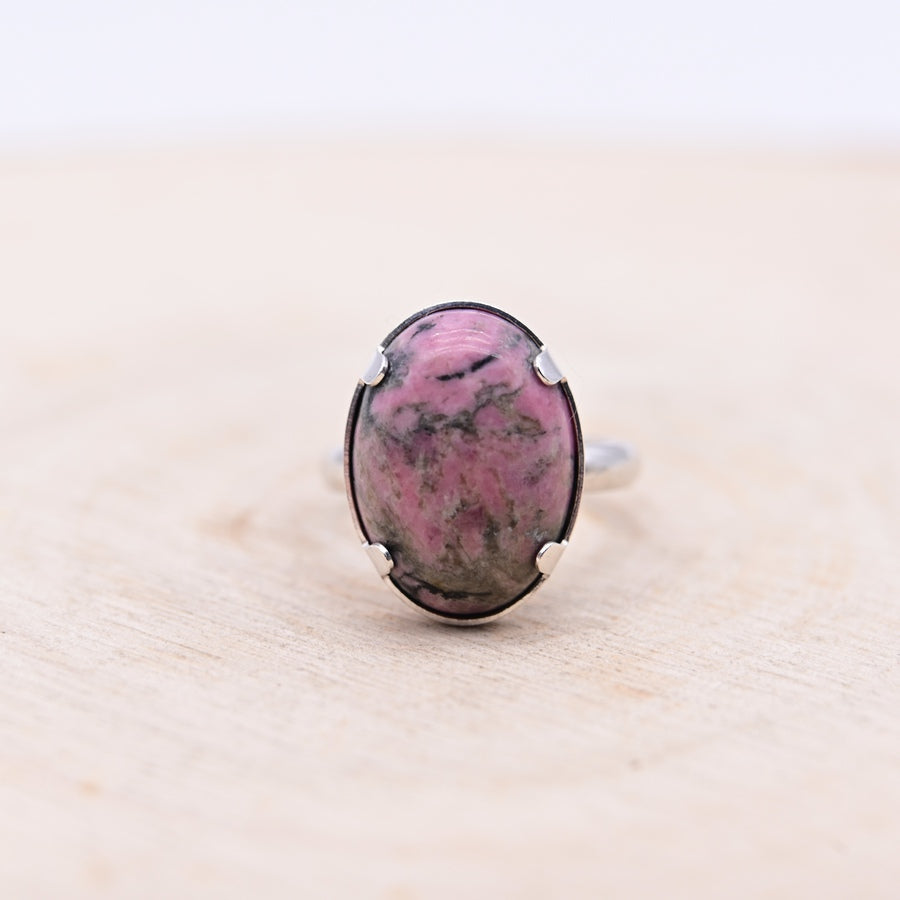 Bague Rhodonite "Soutien Emotionnel" Argent 925