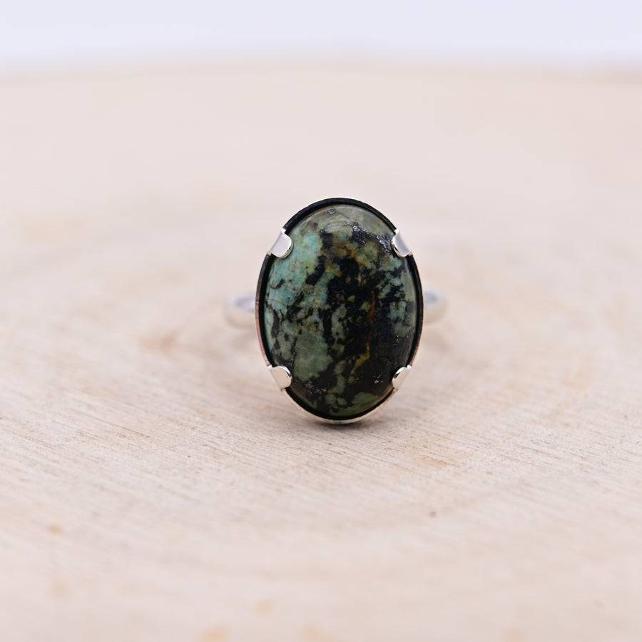 Bague Turquoise d'Afrique "Stabilité" Argent 925