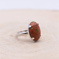 Bague Unakite "Croissance Personnelle" Argent 925