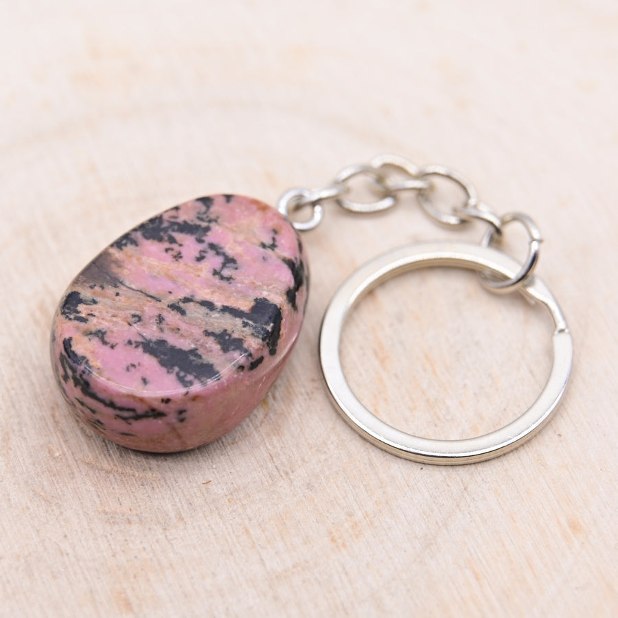 Porte-Clés Rhodonite "Soutien Emotionnel"