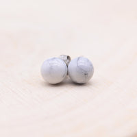 Boucles d'oreilles Howlite "Patience"