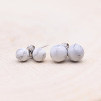 Boucles d'oreilles Howlite "Patience"