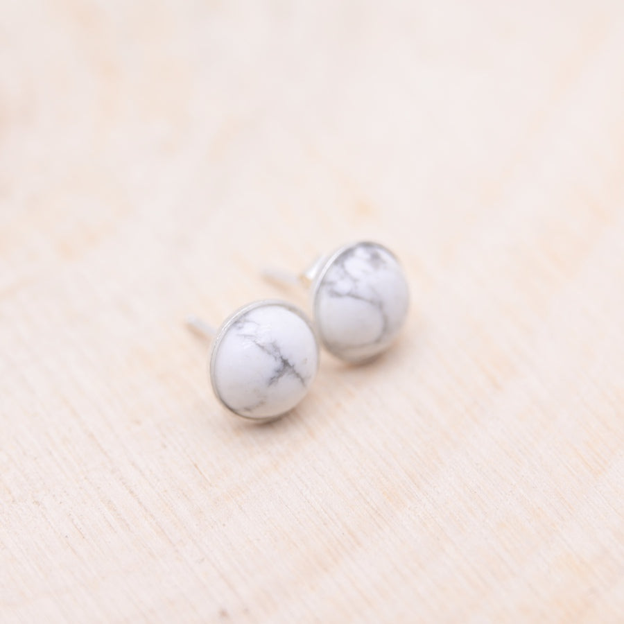 Boucles d'oreilles Howlite "Patience" Argent 925