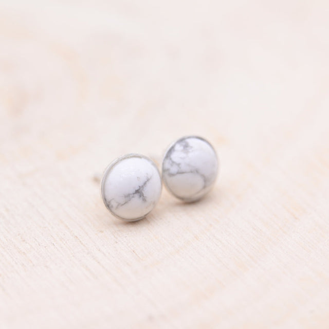 Boucles d'oreilles Howlite "Patience" Argent 925