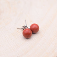 Boucles d'oreilles Jaspe Rouge "Vitalité"