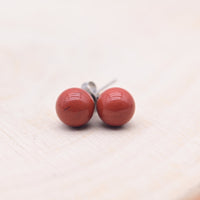 Boucles d'oreilles Jaspe Rouge "Vitalité"