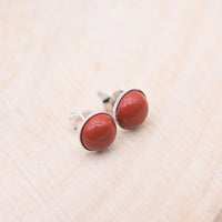 Boucles d'oreilles Jaspe Rouge "Vitalité" Argent 925