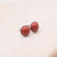 Boucles d'oreilles Jaspe Rouge "Vitalité" Argent 925