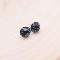 Boucles d'oreilles Obsidienne Mouchetée "Clarté et Protection" Argent 925