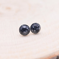 Boucles d'oreilles Obsidienne Mouchetée "Clarté et Protection" Argent 925