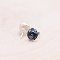 Boucles d'oreilles Obsidienne Mouchetée "Clarté et Protection" Argent 925