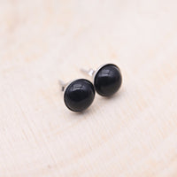 Boucles d'oreilles Obsidienne Noire "Armure" Argent 925