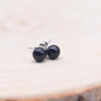 Boucles d'oreilles Tourmaline Noire "Protection et Ancrage"