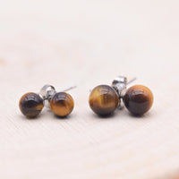 Boucles d'oreilles Oeil de Tigre "Confiance en Soi"