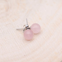 Boucles d'oreilles Quartz Rose "Amour"