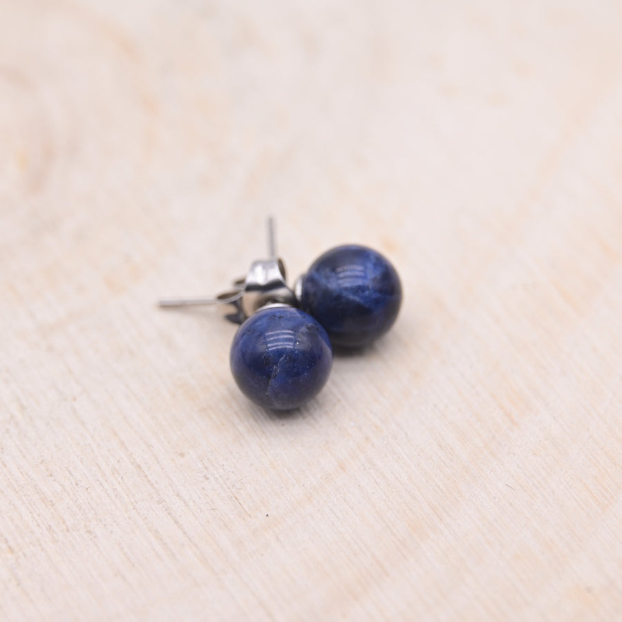 Boucles d'oreilles Sodalite "Décision"