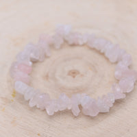 Bracelet Baroque Quartz Rose "Amour"