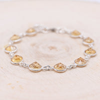 [RARE] Bracelet en Citrine Facetté - Argent 925