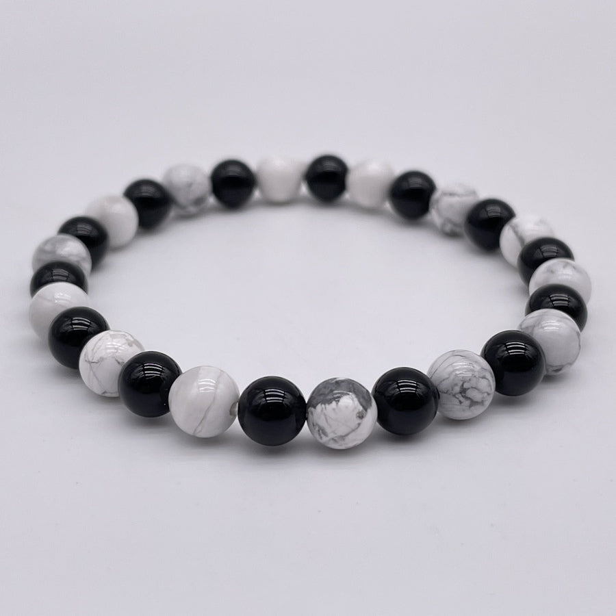 Bracelet Collection Tuuwa - Howlite et Onyx