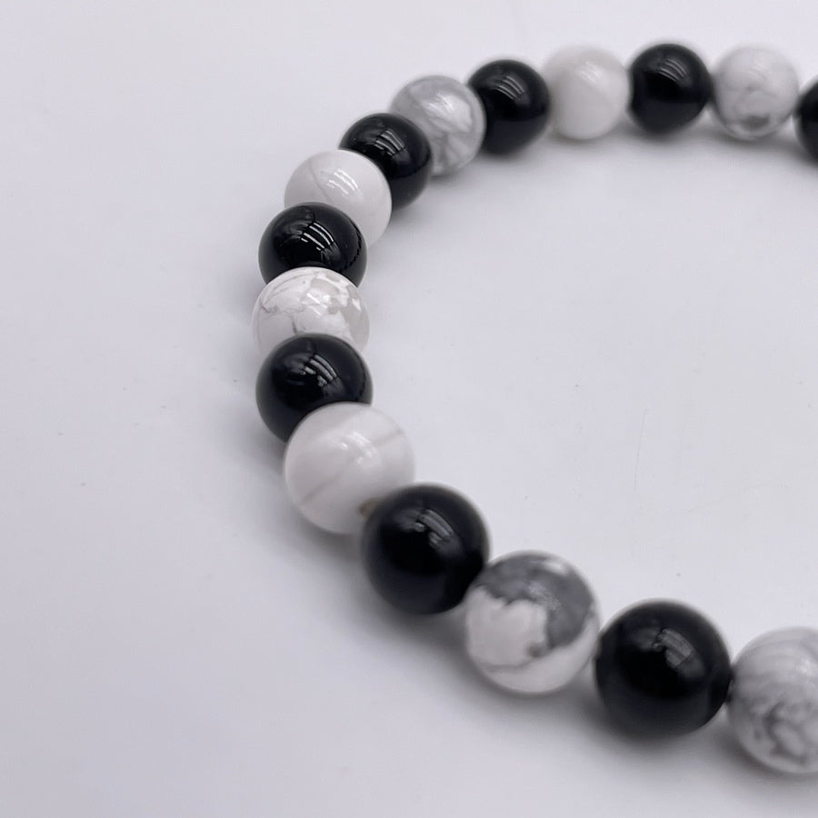 Bracelet Collection Tuuwa - Howlite et Onyx