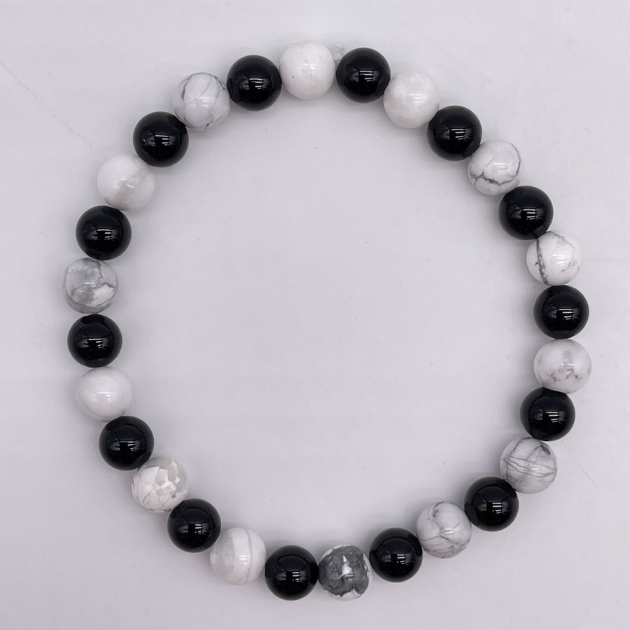 Bracelet Collection Tuuwa - Howlite et Onyx