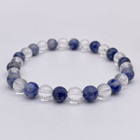 Bracelet Collection Tuuwa - Cristal de Roche et Quartz Bleu