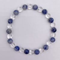 Bracelet Collection Tuuwa - Cristal de Roche et Quartz Bleu