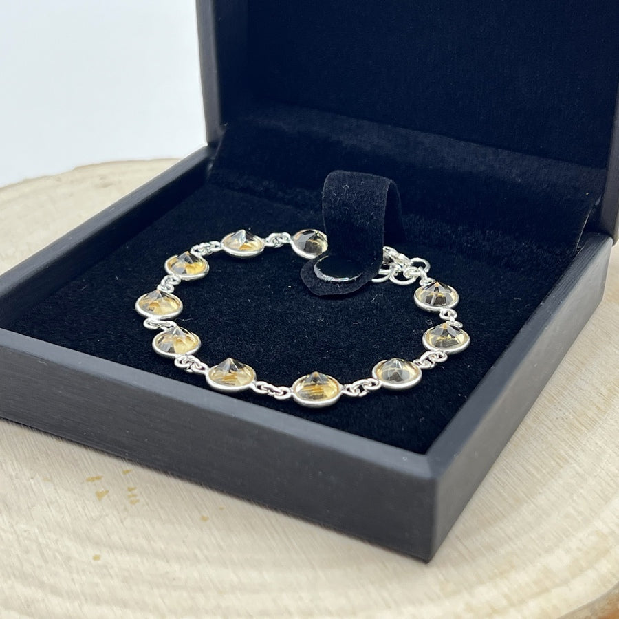 [RARE] Bracelet en Citrine Facetté - Argent 925