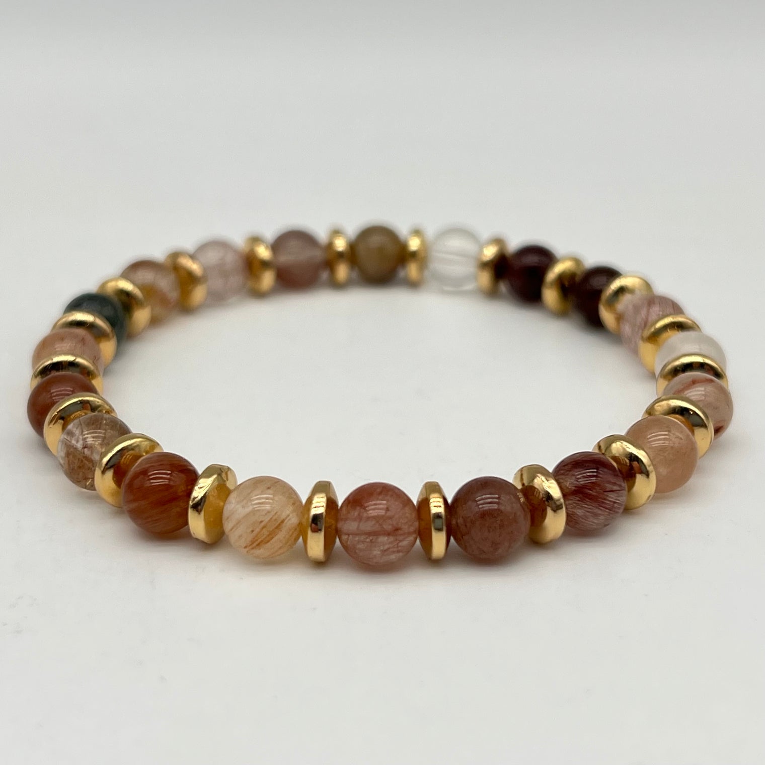 Bracelet Collection Gold "Chance" - Quartz Rutile Multicolore