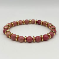 Bracelet Collection Gold "Paix" - Rhodonite d'Australie