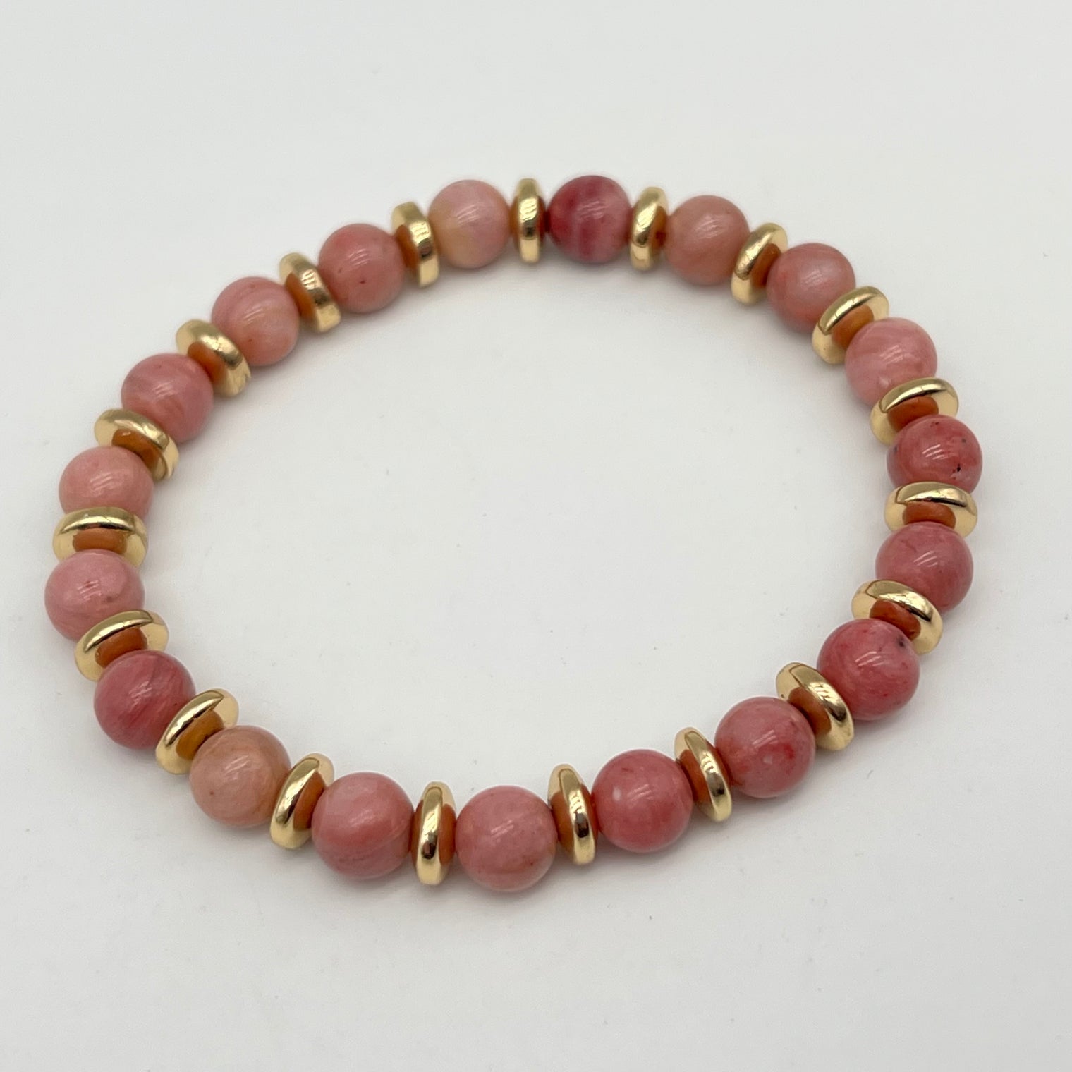 Bracelet Collection Gold "Paix" - Rhodonite d'Australie