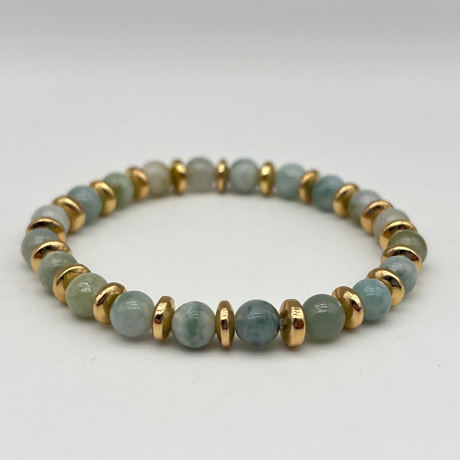 Bracelet Collection Gold "Relaxation" - Jade de Birmanie