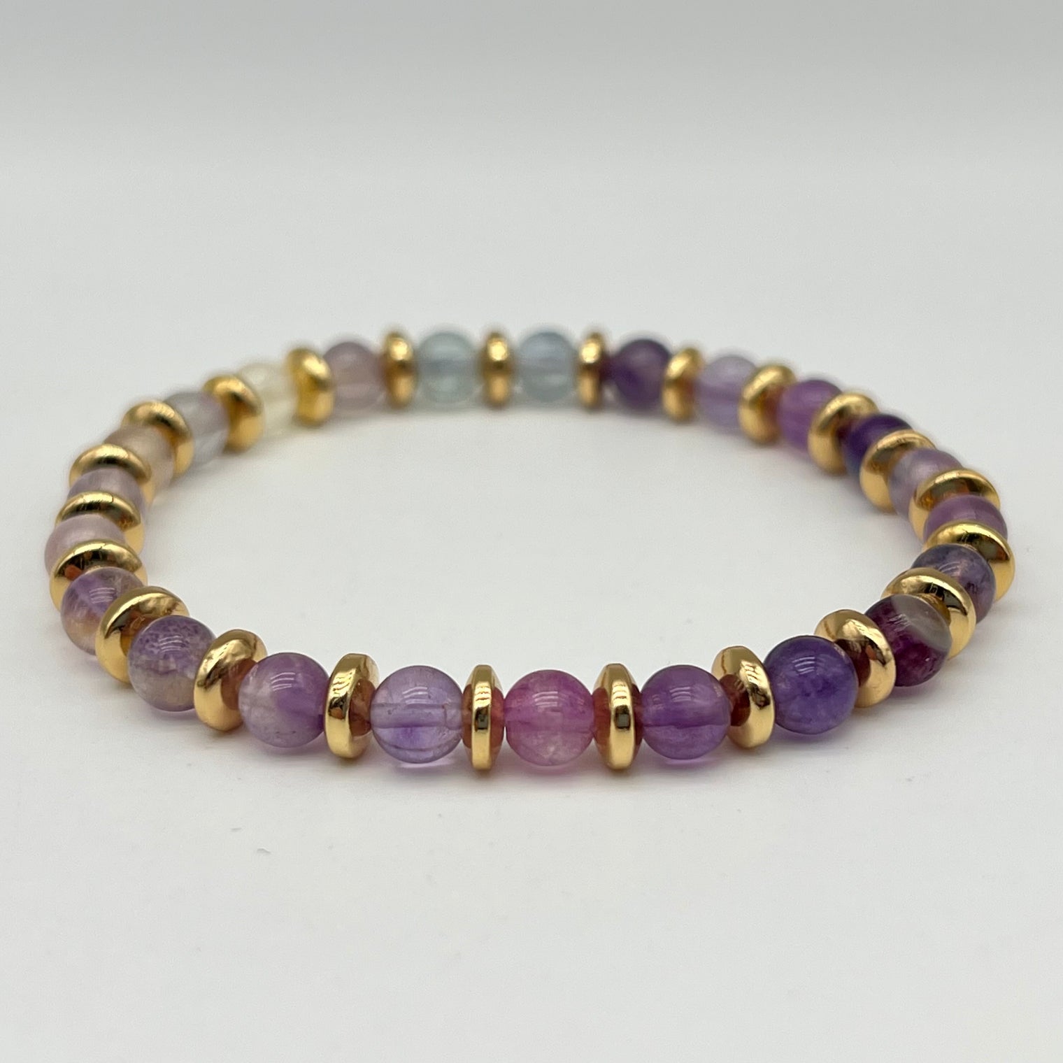 Bracelet Collection Gold "Créativité" - Fluorite Multicolore