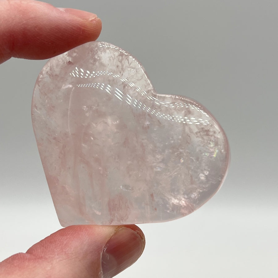 Coeur en Quartz Rose - CRQR014