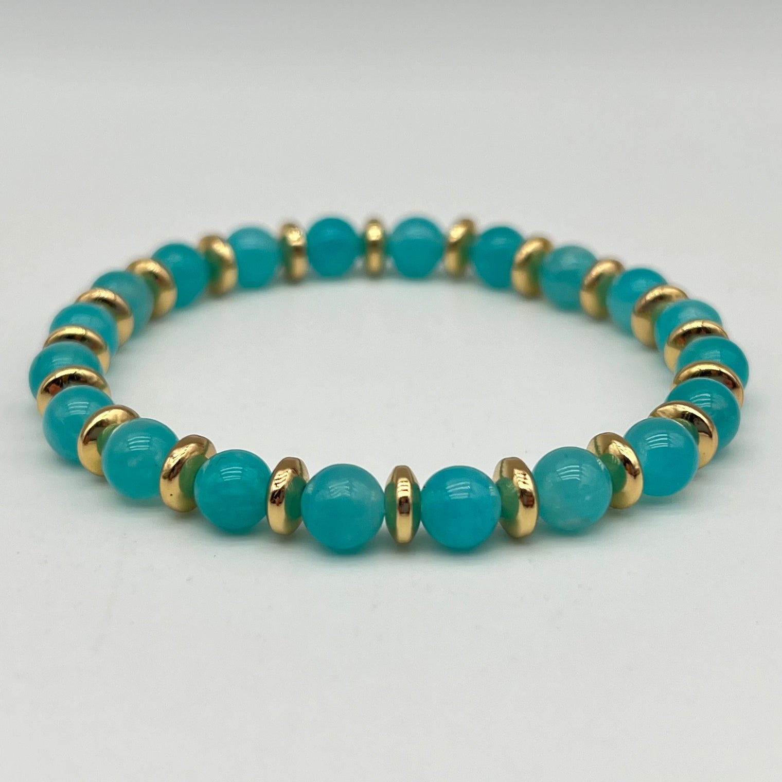 Bracelet Collection Gold "Bonheur" - Amazonite des Etats-Unis